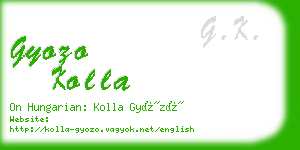 gyozo kolla business card